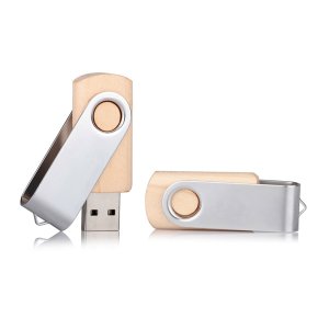 32 GB Ahşap Döner Kapaklı USB Bellek