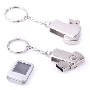 32 GB Döner Kapaklı Metal Anahtarlık USB Bellek