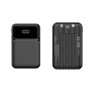 10000 mAh 22.5W Hızlı Sarjlı (Dahili Kablolu) Powerbank