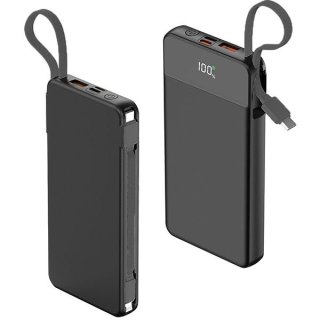 10000 mAh 22.5W Hızlı Sarjlı (Dahili Kablolu) Powerbank 