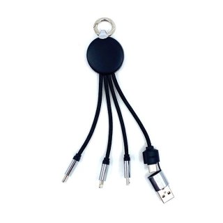 Işıklı Şarj Kablosu (kısa kablo) Type-C - Çantalı