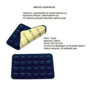 Vantuzlu Slikon Pad
