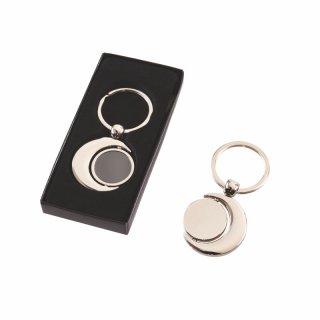 Hilal Çift Taraflı Metal Anahtarlık