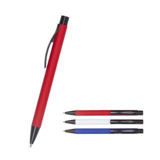 Metal Tükenmez Kalem Rubber Gövde