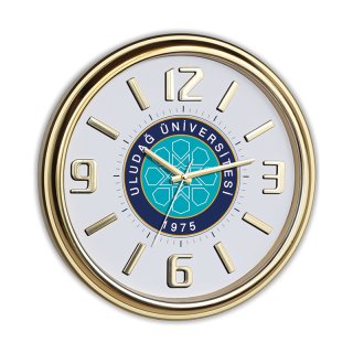 Metalize Duvar Saati - Ebat: 42 cm